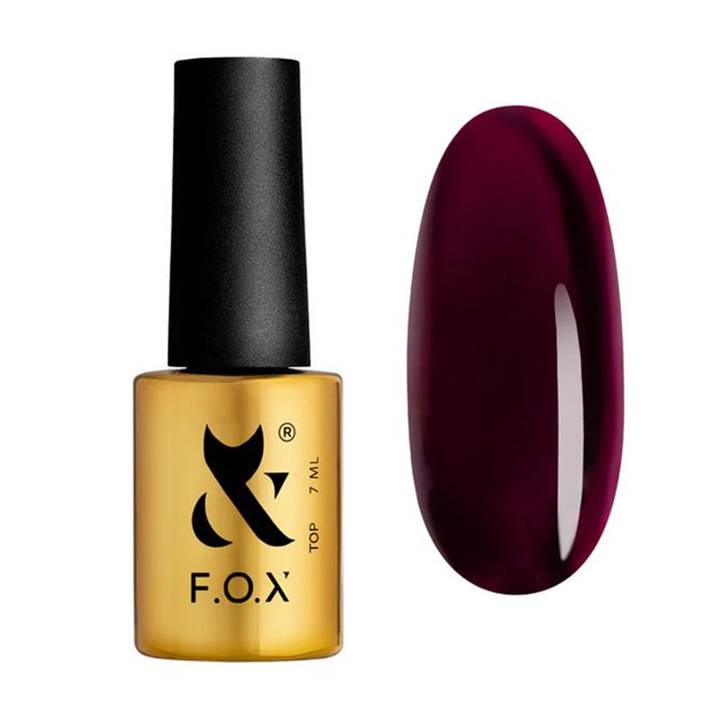 Вітражний топ для гель-лаку F.O.X Top Lipstick 003, 7 мл